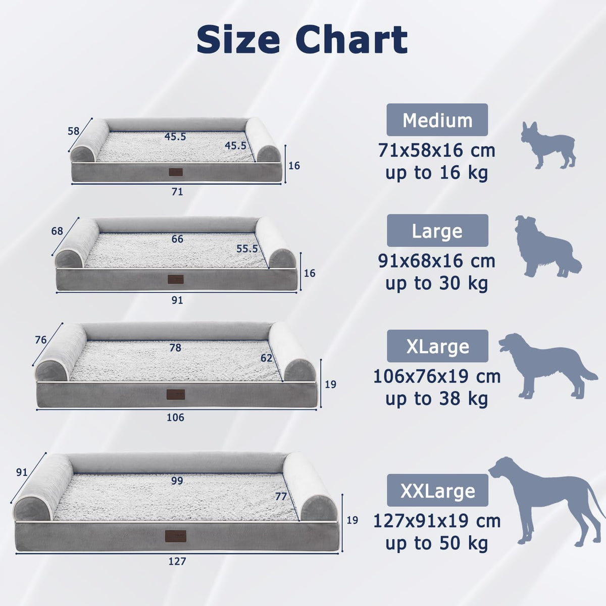 Dog Beds Large Waterproof, Orthopedic Medium Small Dog Bed